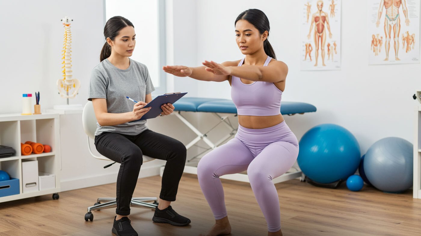 Physiotherapist helping a patient improve strength and mobility at Triangle Physiotherapy North York
