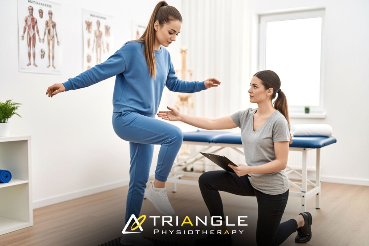 Physiotherapist providing personalized physiotherapy treatment at Triangle Physiotherapy clinic in Toronto
