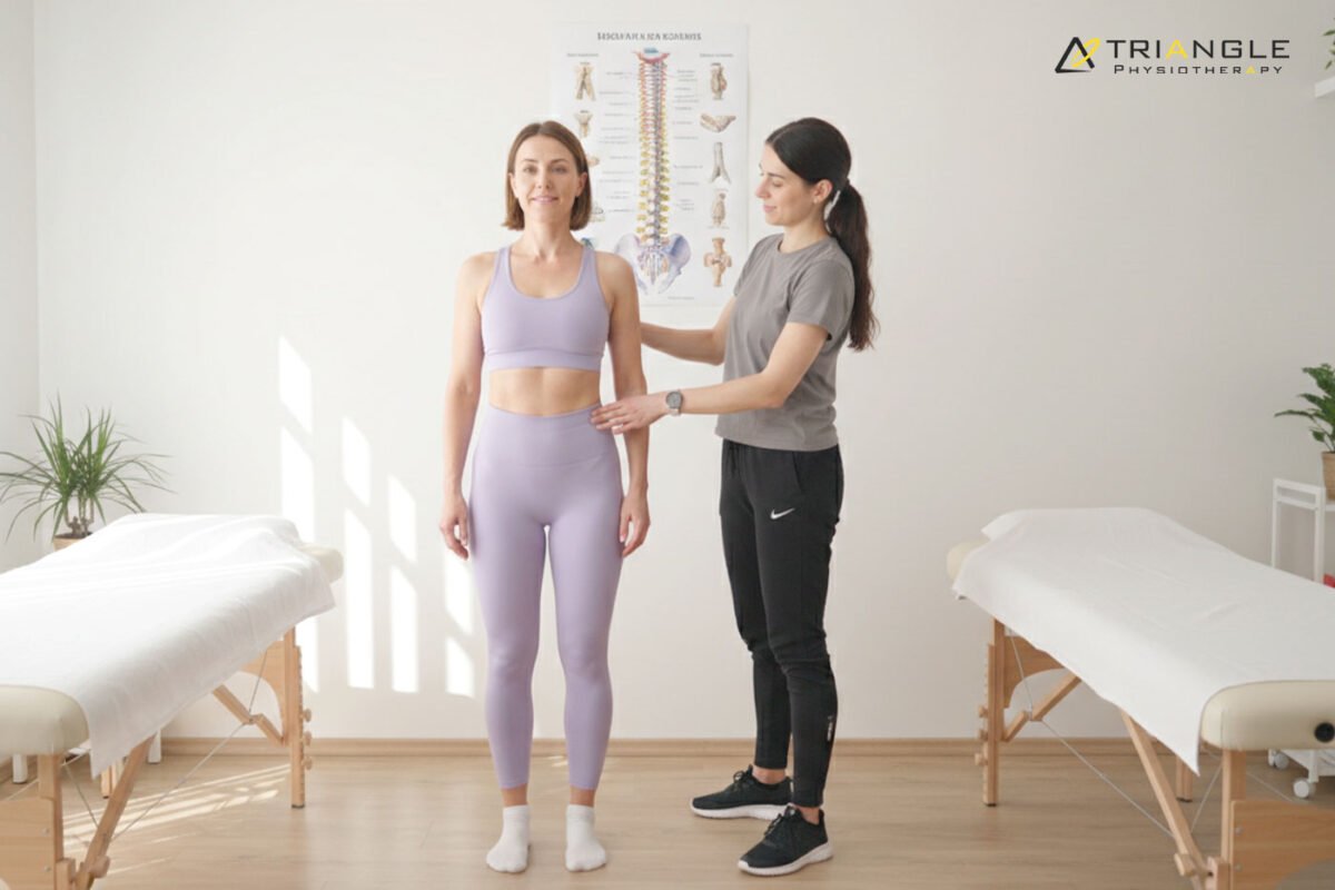 Physiotherapist providing pelvic floor therapy for bladder and bowel dysfunction in Toronto clinic